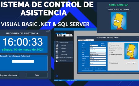 Sistema de control de asistencia en Visual Basic .NET y SQL Server