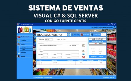 Sistema de ventas en C# y SQL Server Codigo fuente Gratis