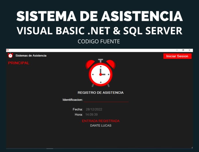 Sistema de Asistencias en Visual Basic. net y SQLserver