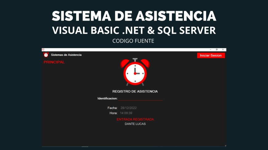 Sistema de Asistencias en Visual Basic. net y SQLserver