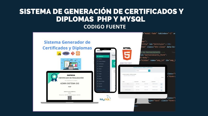 Sistema de Generador de Certificados y Diplomas de Manera Automática con PHP, MySql y JS