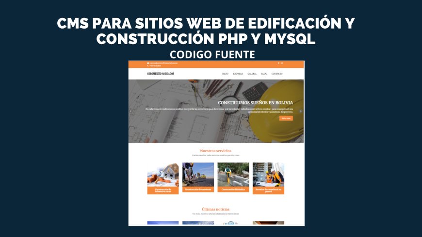 CMS para sitios web de edificación y construcción Php y MySql